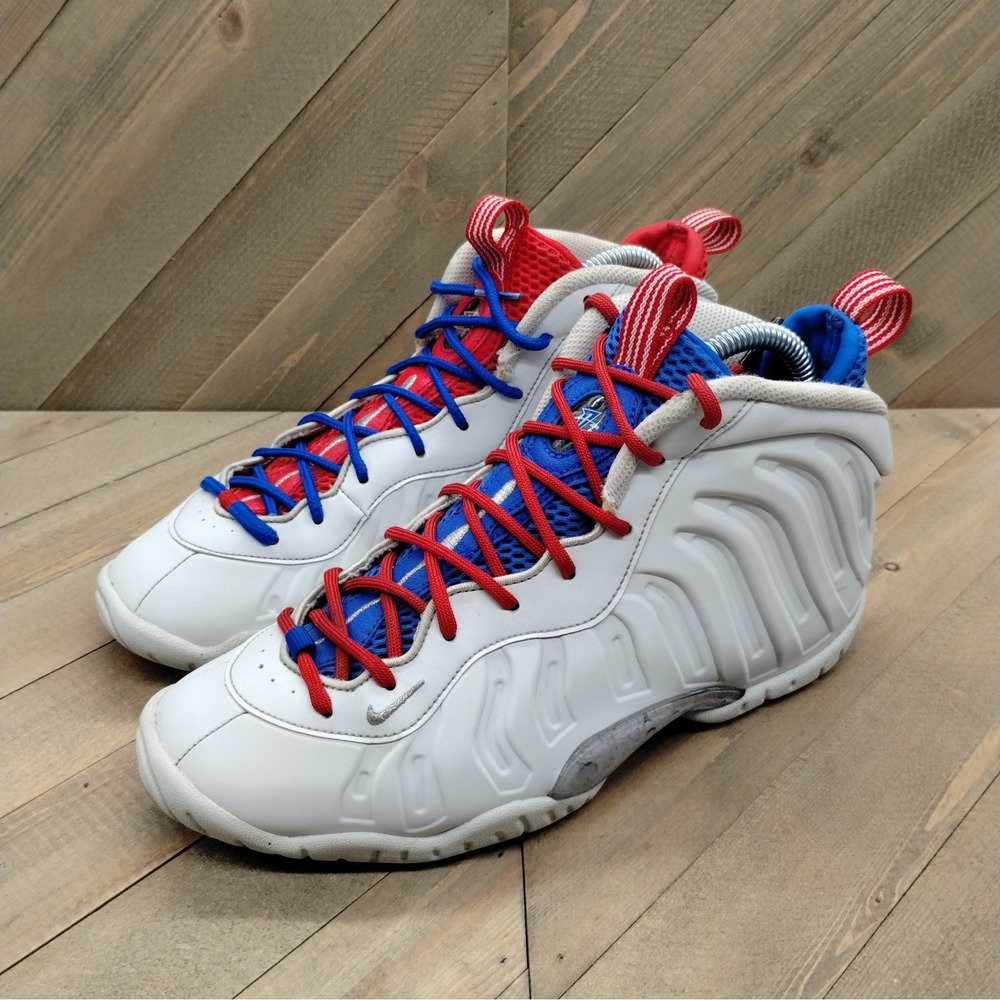 Nike Air Foamposite One Basketball‎ Shoes White Red Blue Sneakers